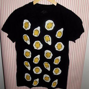 Gudetama Mens T-Shirt - Unmotivated Gudetama All Over Image Size XS